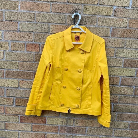 Vintage Tory Burch Canary Jacket Size 8 Yellow - Picture 3 of 12